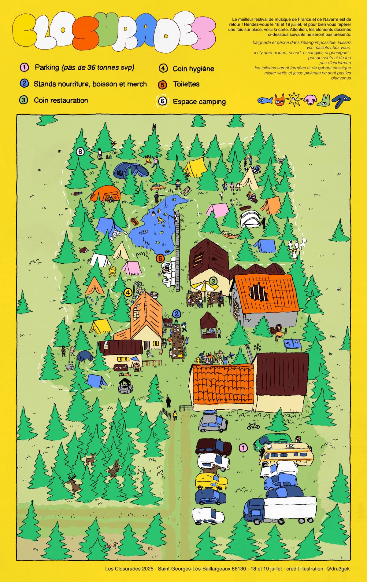 Carte du site du festival